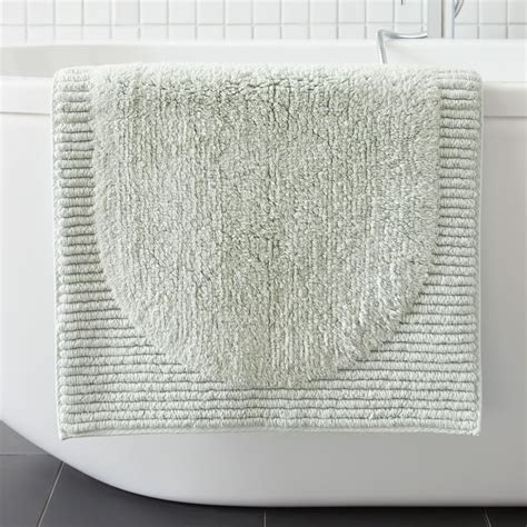 Organic Plush Border Bath Mat West Elm