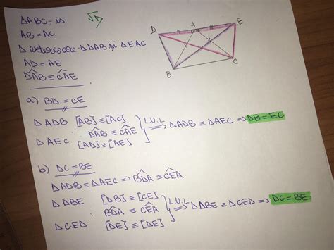 Pe Laturile Ab I Ac Ale Triunghiului Isoscel Abc Cu Ab Ac Se