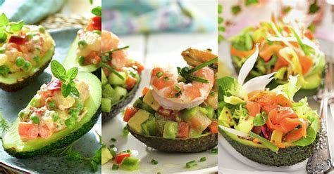 3 ensaladas de aguacates rellenos saludables ligeras y riquísimas