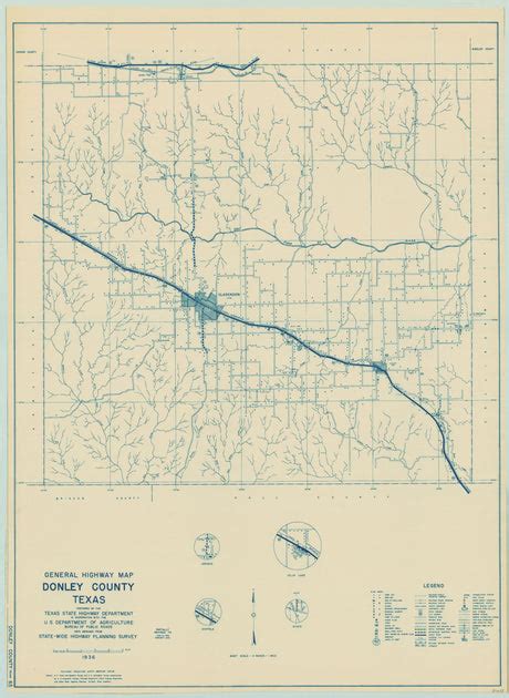 Donley County Texas Historical Map 1936 – Texas Map Store