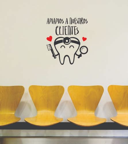 Vinil Decorativo 65x58cms Muela Clínica Dental Meses sin intereses