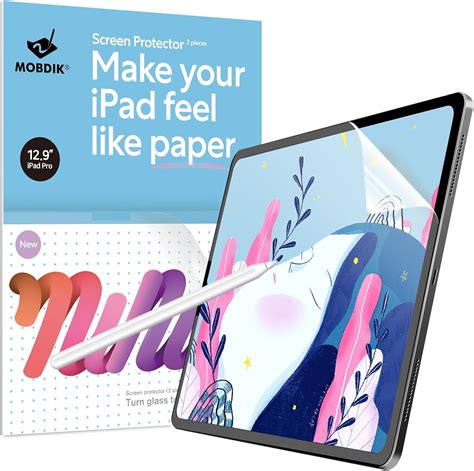 Mobdik Pack Paper Screen Protector Compatible With Ipad Pro