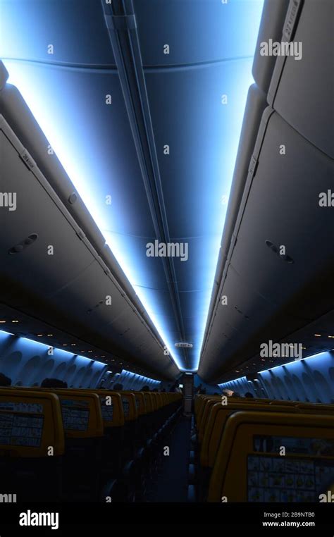 Aircraft Interior Of Ryanair Low Budget Airline Stock Photo Alamy