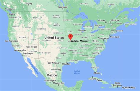 sedalia mo usa location map  sedalia missouri