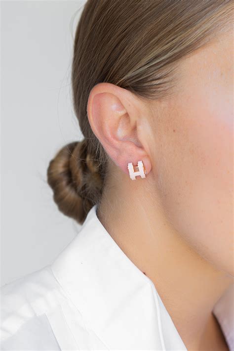 Hermès Pop H Earrings Blushrose Gold Rent Hermès Jewelry For 40month