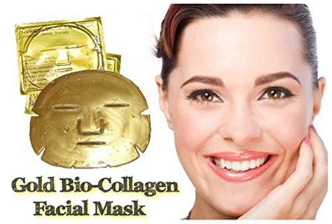 Aichun Beauty 5pcs 24k Gold Gel Collagen Crystal Facial Masks Sheet Pa