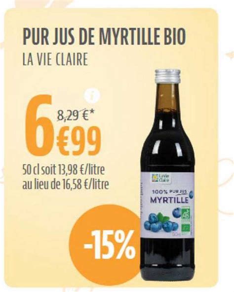 Promo Pur Jus De Myrtille Bio La Vie Claire Chez La Vie Claire