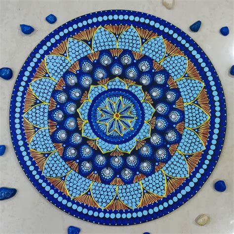 Wall Hanging - Mandala Art (12") - International Indian Folk Art Gallery