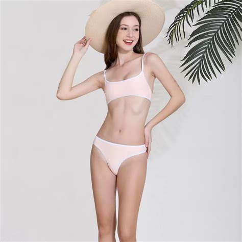 Contrasted Rib Crop Top Bikini Bottom Guangzhou Tong Yao Fashion Limited