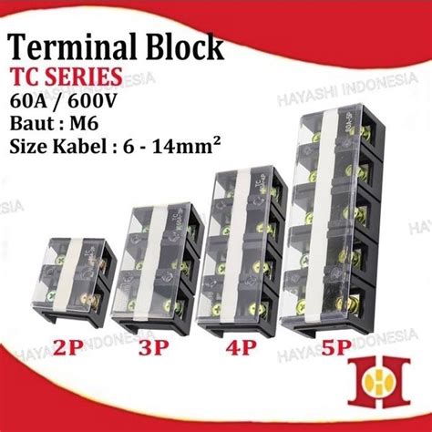 Jual Terminal Block Blok Kaca 100A TC 1002 1003 1004 1005 2 3 4 5 Pole