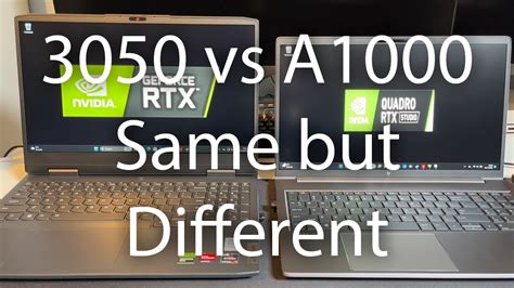 Mobile Rtx 3050 6g Vs Rtx A1000 6g Same But Different Youtube