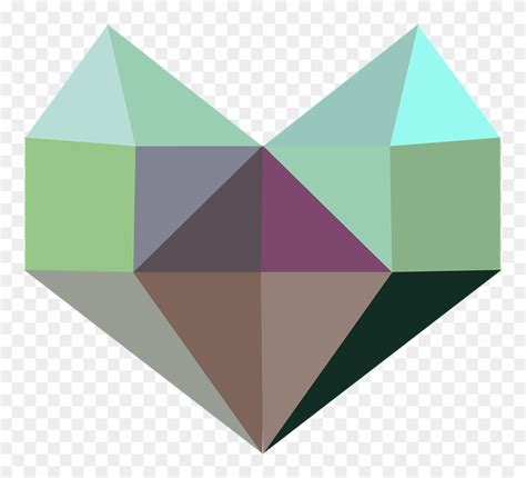 Heart Graphics Vector Green Violet D