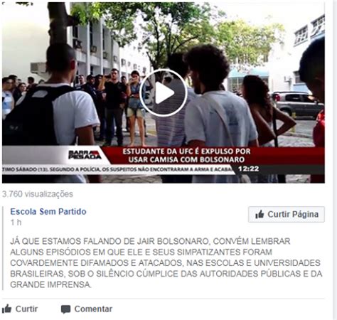 Escola Sem Partido Critica V Deo Feito Para Bolsonaro Mas Blinda O