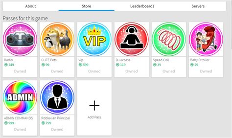 Roblox Gamepasses Icons