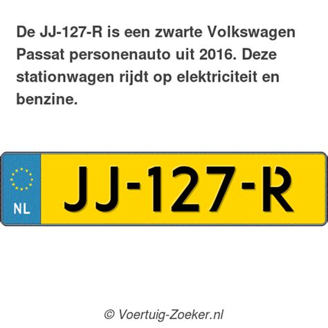 Kenteken Jj R Volkswagen Passat Auto Jj R Voertuig Zoeker Nl