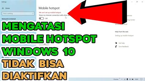 Mengatasi Mobile Hotspot Tidak Bisa Diaktifkan Di Windows We Can T