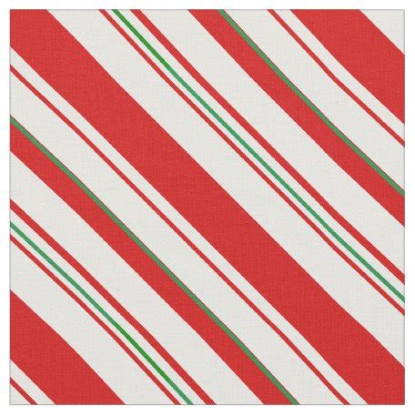 Candy Cane Stripe Fabric | Zazzle