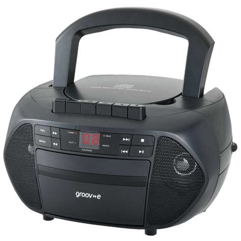 Gema Records Groov E Traditional Portable Boombox Gvps Bk Cd