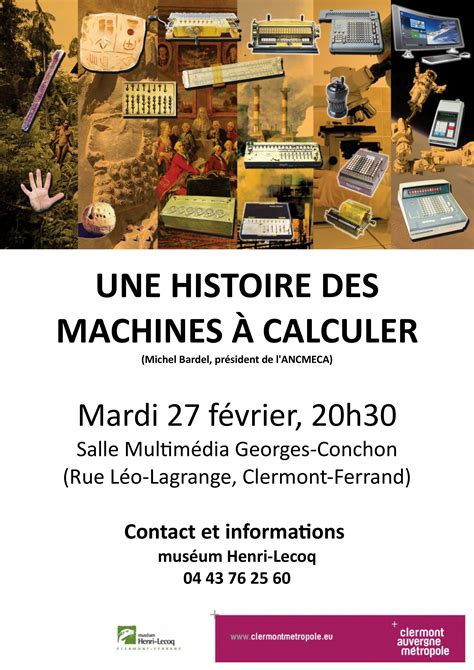 UNE HISTOIRE DES MACHINES À CALCULER ECHOSCIENCES Auvergne