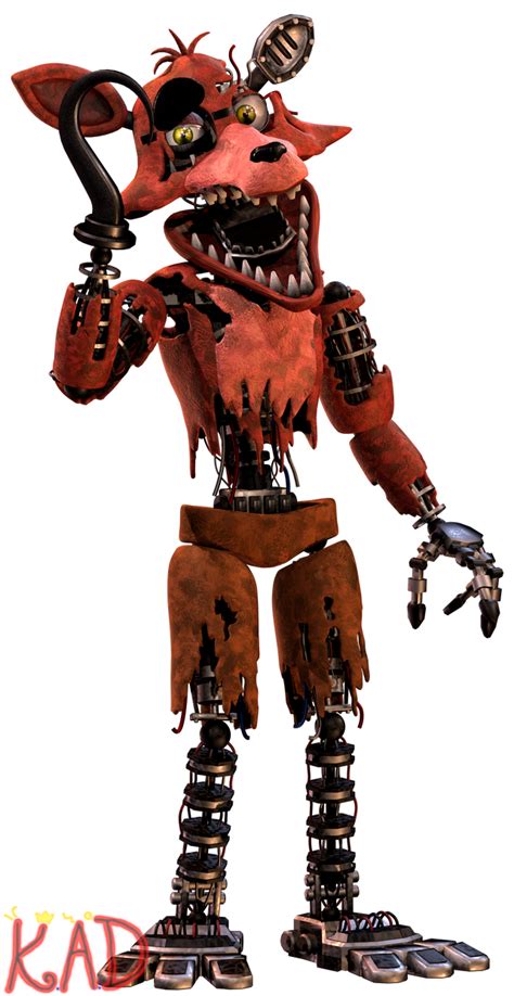 Withered Foxy Render 3 My Lighting By Kingangrydrake On Deviantart