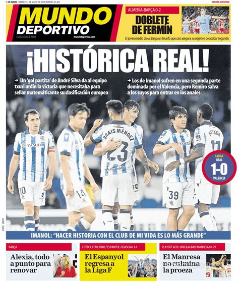 Mundo Deportivo Gipuzkoa Mai Jornais E Revistas Sapo Pt