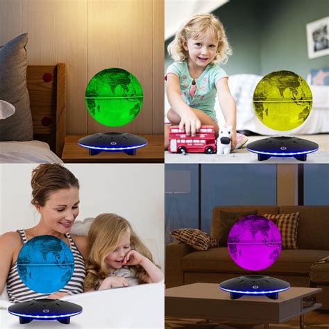 Levitating Globe 6 Inch Multi-color Changing LED Levitation Floating ...