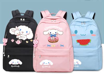 Fashion Cinnamoroll and Friends Medium Backpack Sanrio Cartoon Bag ...