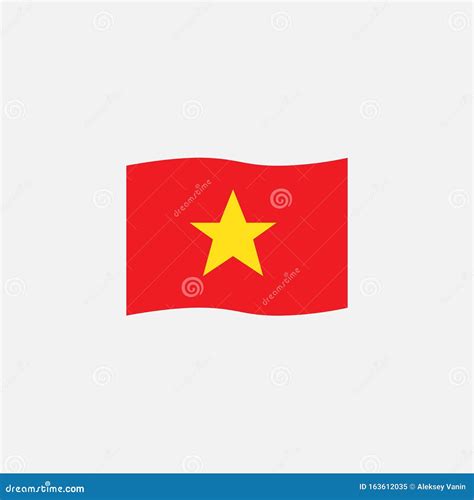 Vietnam Flag Colors Flat Icon Stock Vector - Illustration of vector ...