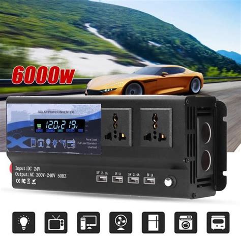 VBESTLIFE 12v 24v 6000W Inverseur De Voiture Onduleur Convertisseur De