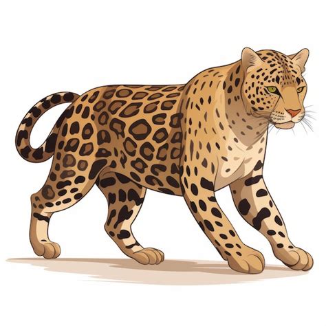 Premium Photo Playful Panthera Pardus A Whimsical Cartoon Clipart In