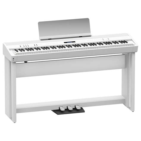 Disc Roland Fp Digital Piano With Stand And Pedals White At Gear Music