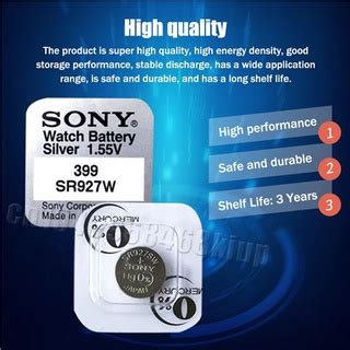 10 50PCS SONY 395 399 SR927SW 1 55V Silver Oxide Battery For Watch