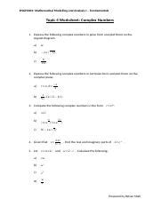 Complex Numbers Polar And Cartesian Forms Argand Diagram And