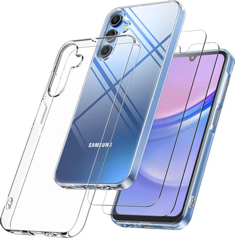 iVoler Hülle für Samsung Galaxy A15 4G 5G mit 2 Stück Panzer Schutz