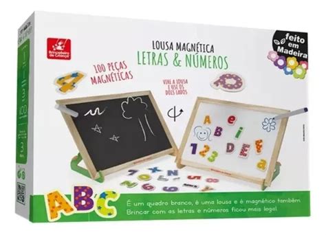 Lousa Quadro Branco Magnético Alfabetização Letras Números Frete grátis