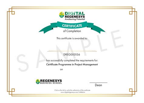 Project Management Course Online Digital Regenesys