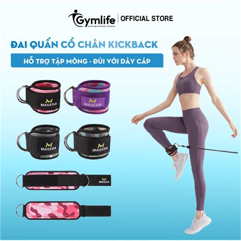 Đai Quấn Cổ Chân Tập Gym Kickback Straps Gymlife Hỗ Trợ Đá Đùi Tập Mông