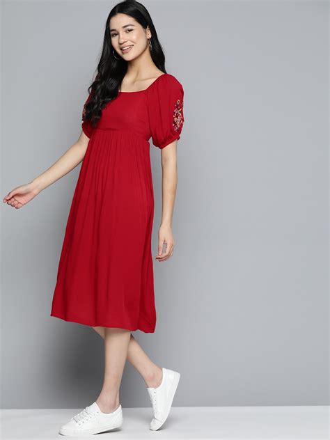 Buy Mast And Harbour A Line Midi Dress Dresses For Women 19656664 Myntra