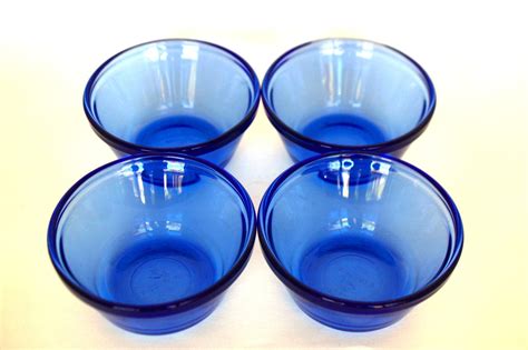 Anchor Hocking Cobalt Blue 6 Ounce Custard Cups Set Of 4