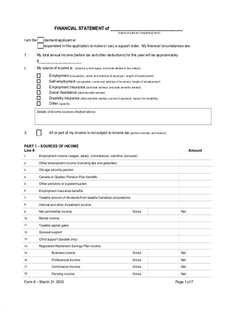 Free Sample Financial Statement Forms In Pdf Ms Word Excel