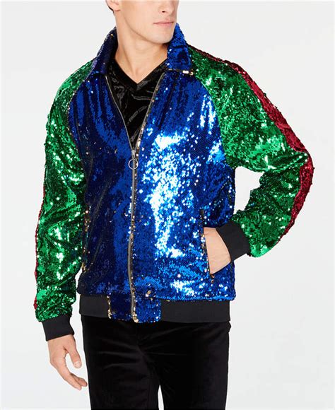 Inc International Concepts Inc Mens Reversible Sequin Jacket