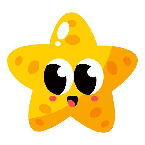 Kawaii Estrella De Mar Dibujos Animados Icono Png