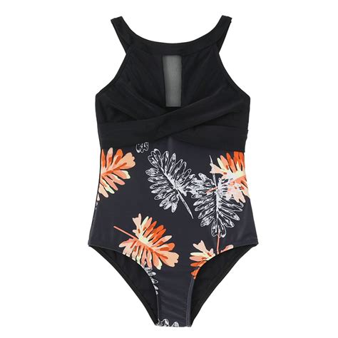 Girls One Piece Swimsuits Cute Bathing Suit Summer Sleeveless Cartoon Prints Bikini Beach Girls