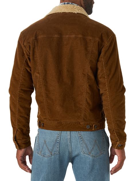 Wrangler Mens Corduroy Sherpa Lined Trucker Jacket