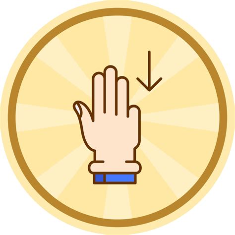 Three Fingers Down Comic circle Icon 38273856 Vector Art at Vecteezy