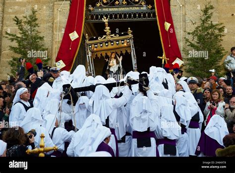 Italy Sicily Enna Procession Of Good Friday Stock Photo Alamy