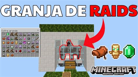 Granja De Raids F Cil Esmeraldas Totems Y Xp Minecraft Bedrock