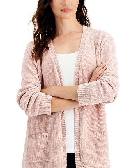 Karen Scott Chenille Open Front Cardigan Created For Macys Macys