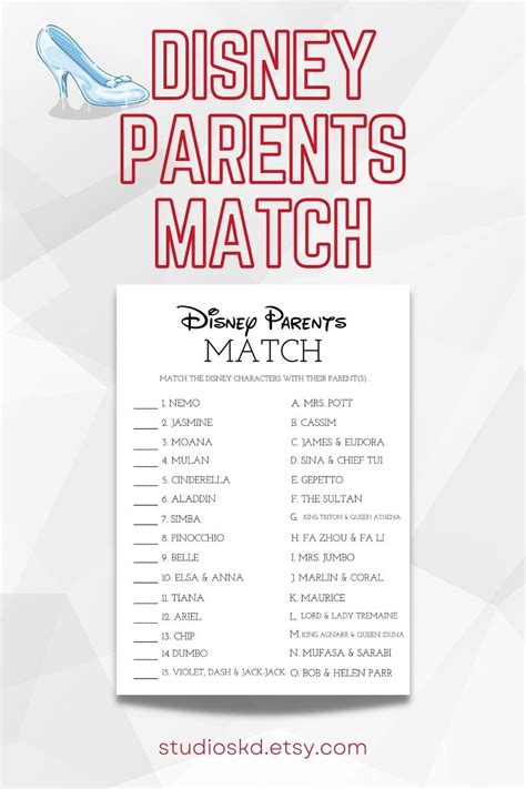 Parents Matching Baby Shower Game Card Match The Parents To Etsy In