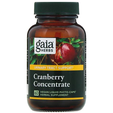 Gaia Herbs Cranberry Concentrate 60 Vegan Liquid Phyto Caps Iherb